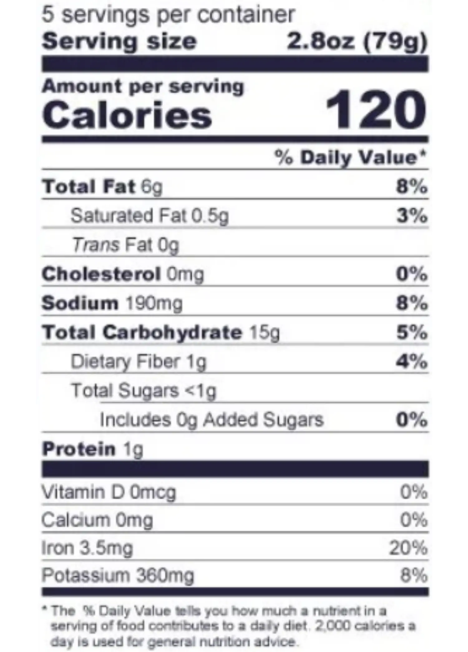 Nutrition Facts for House-Cut Rosemary Garlic Fries