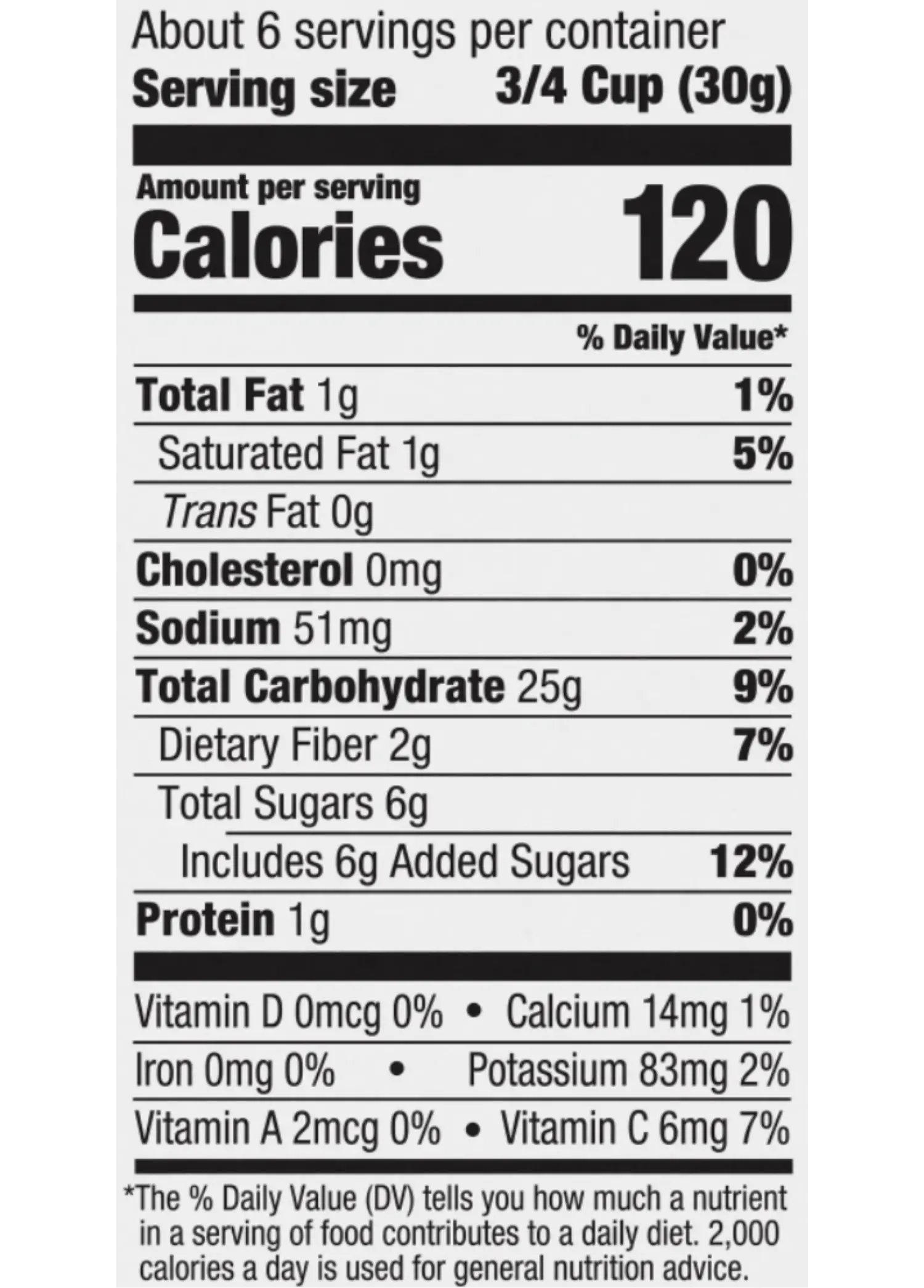 Nutrition Facts for Organic Cocao O's Cereal