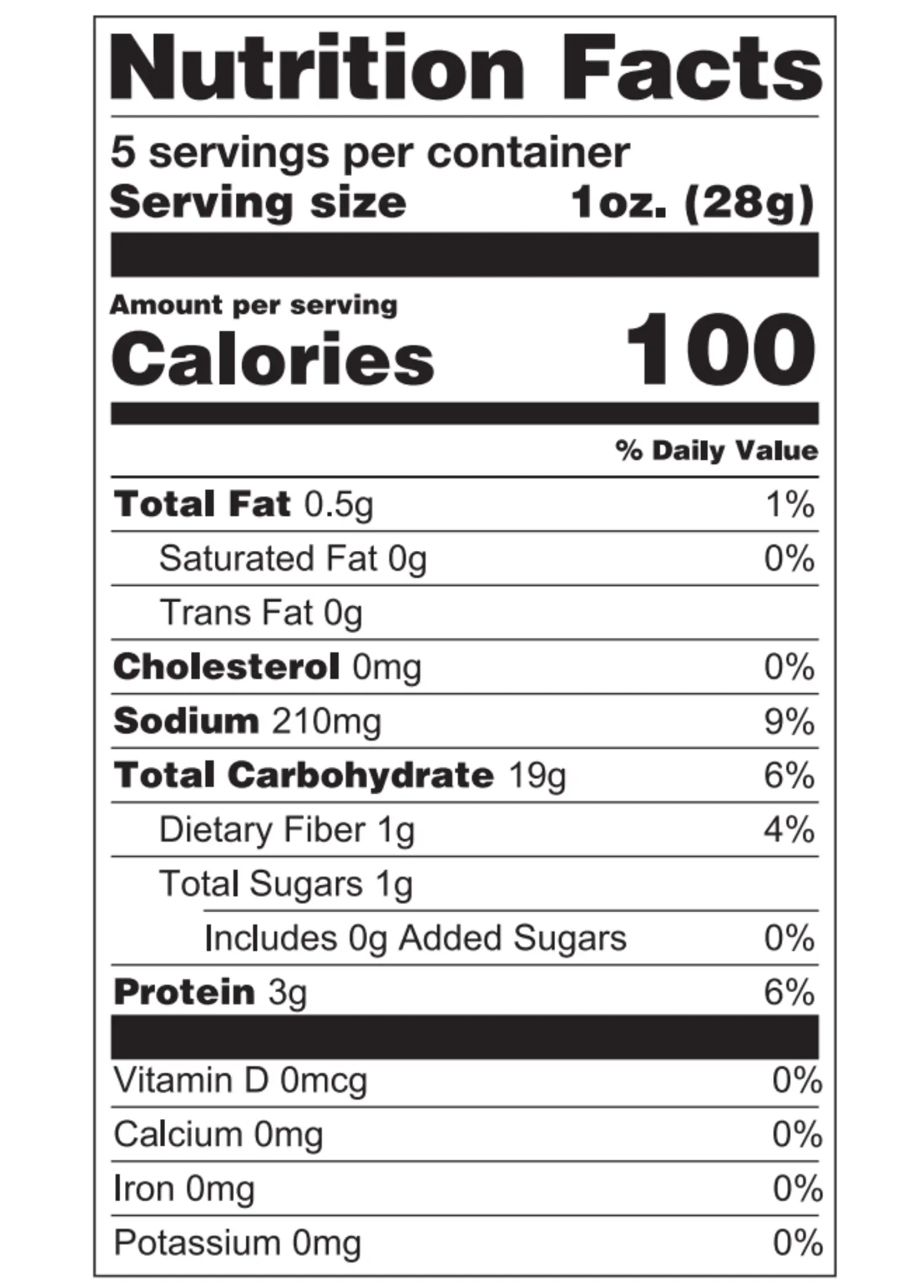 Nutrition Facts for Organic Garlic Thyme Cracker