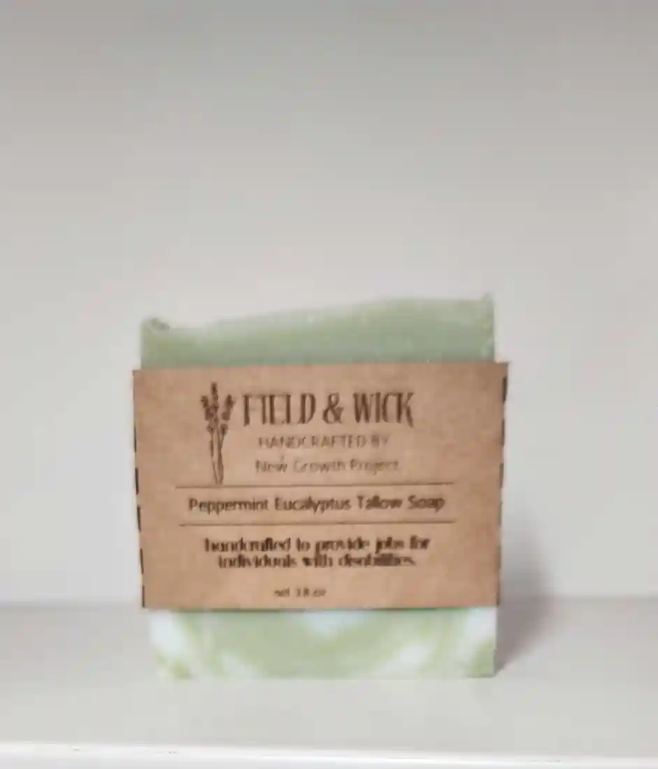 Local Tallow Soap - Peppermint Eucalyptus Scent